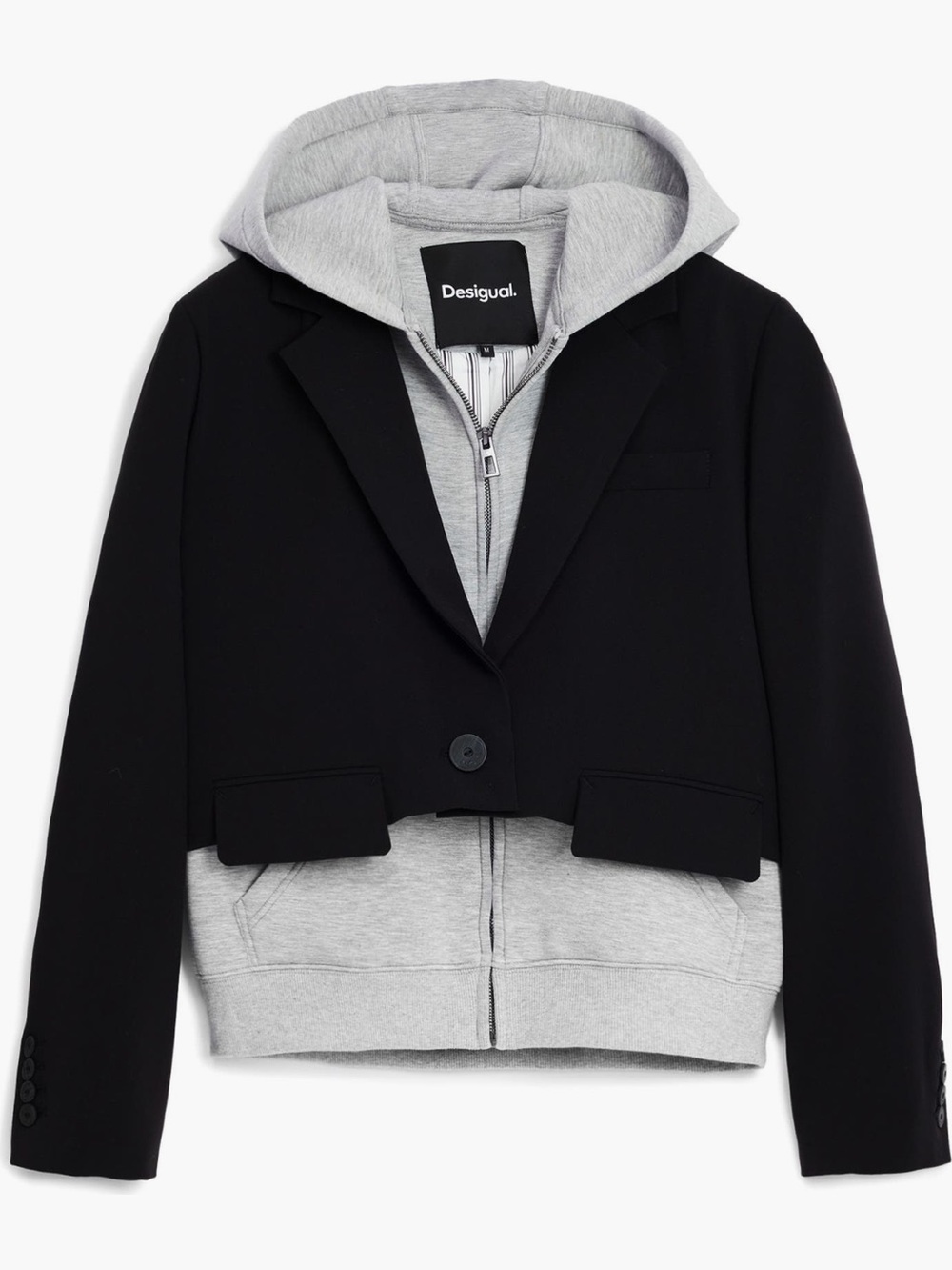 Desigual Layered Hooded Blazer